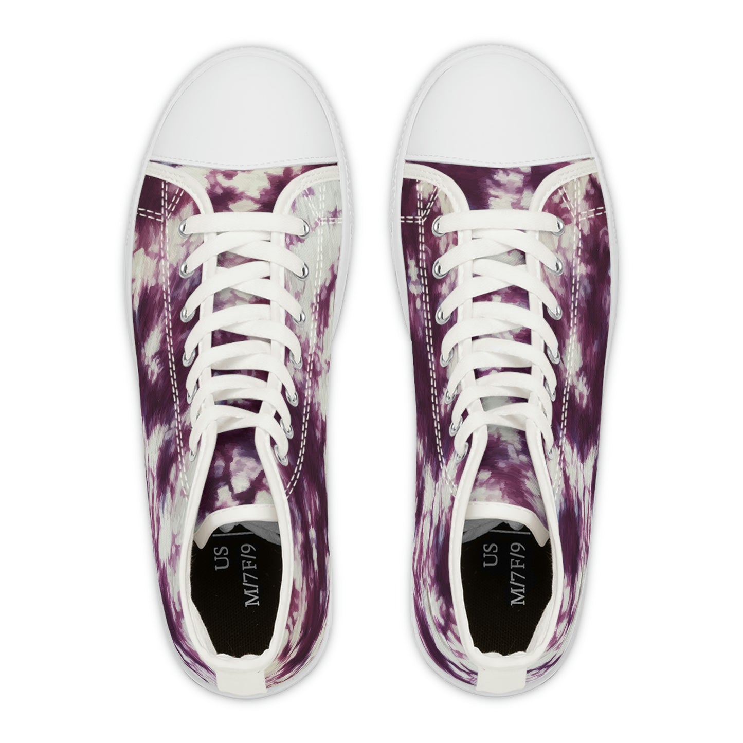 Women's Tie Dye High Top Sneakers in Sangria