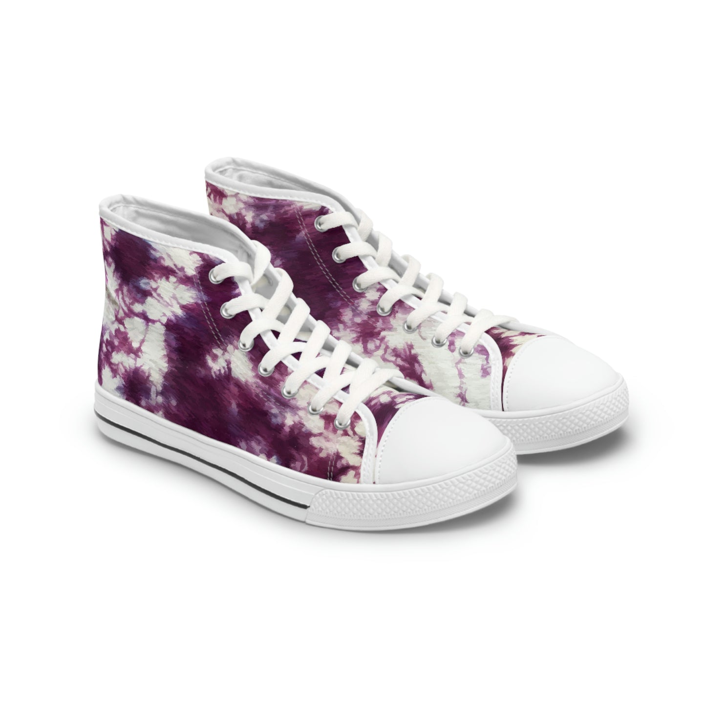Women's Tie Dye High Top Sneakers in Sangria