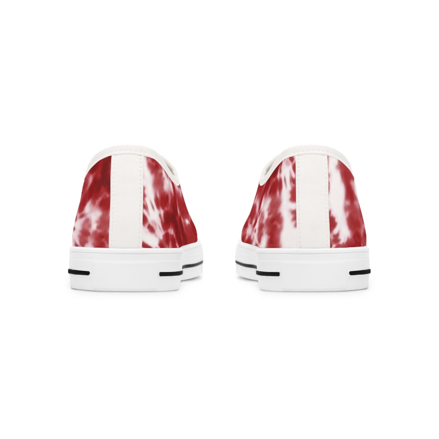 Women's Low Top Shibori Sneakers in Fiery Red