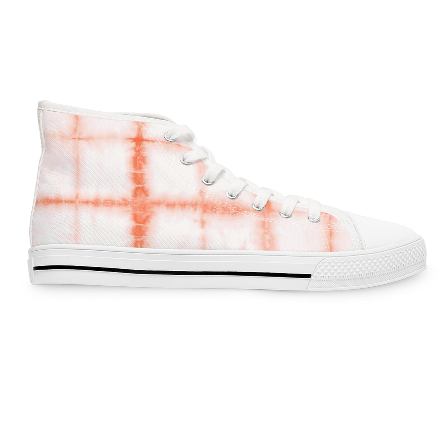 Women's Shibori High Top Sneakers in Peach Pink