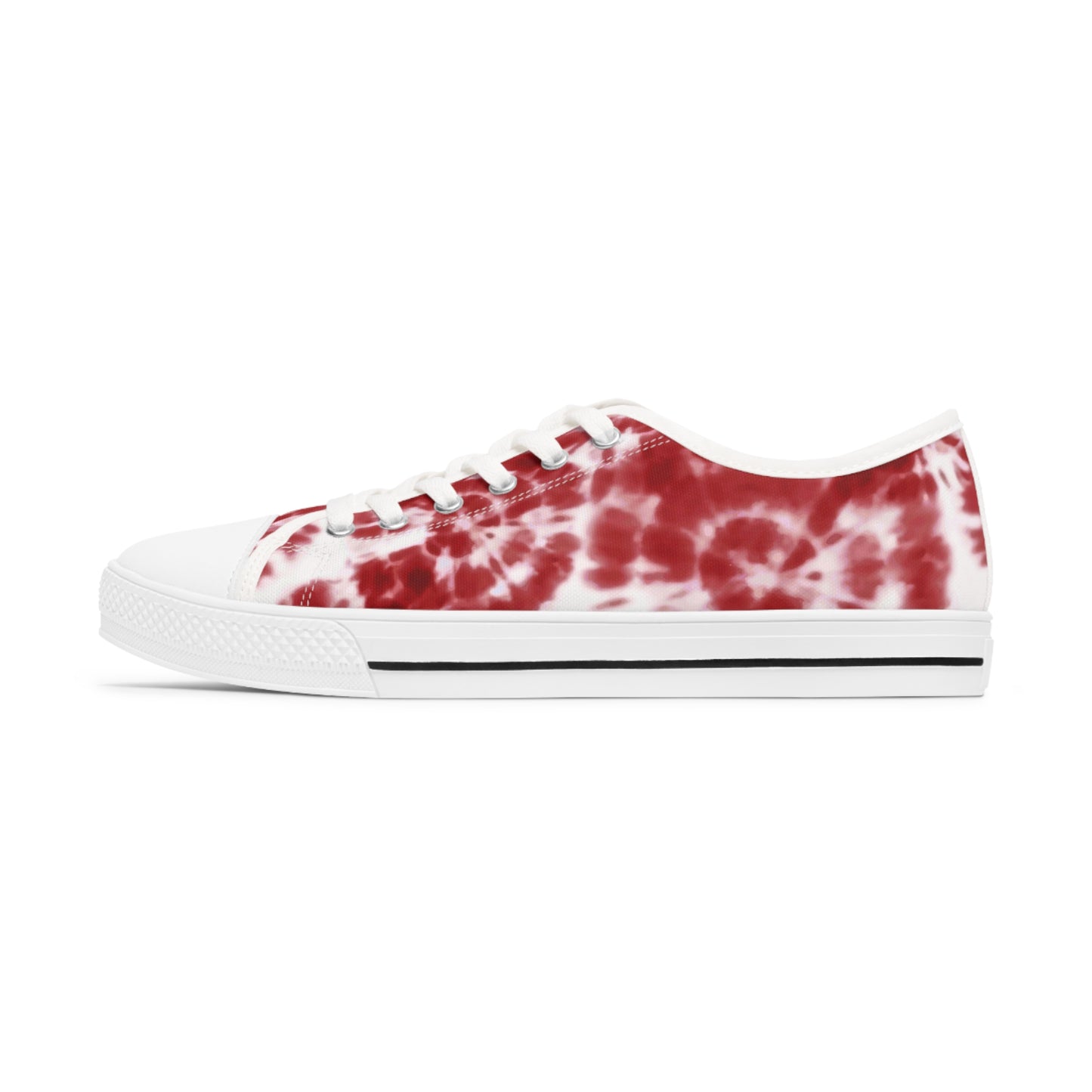 Women's Low Top Shibori Sneakers in Fiery Red