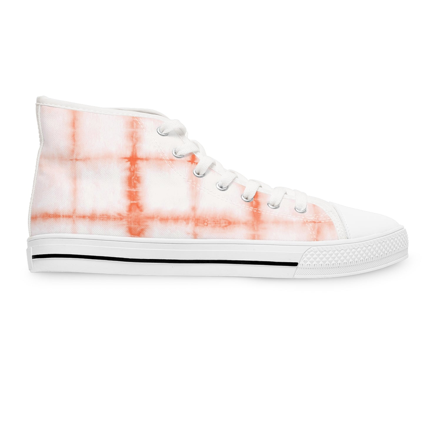 Women's Shibori High Top Sneakers in Peach Pink