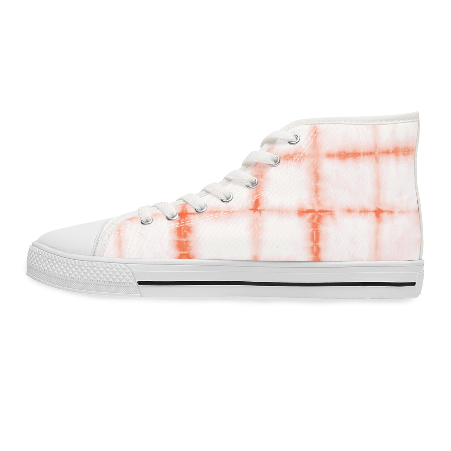 Women's Shibori High Top Sneakers in Peach Pink