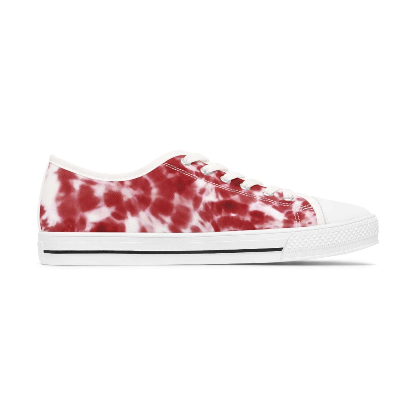 Women's Low Top Shibori Sneakers in Fiery Red