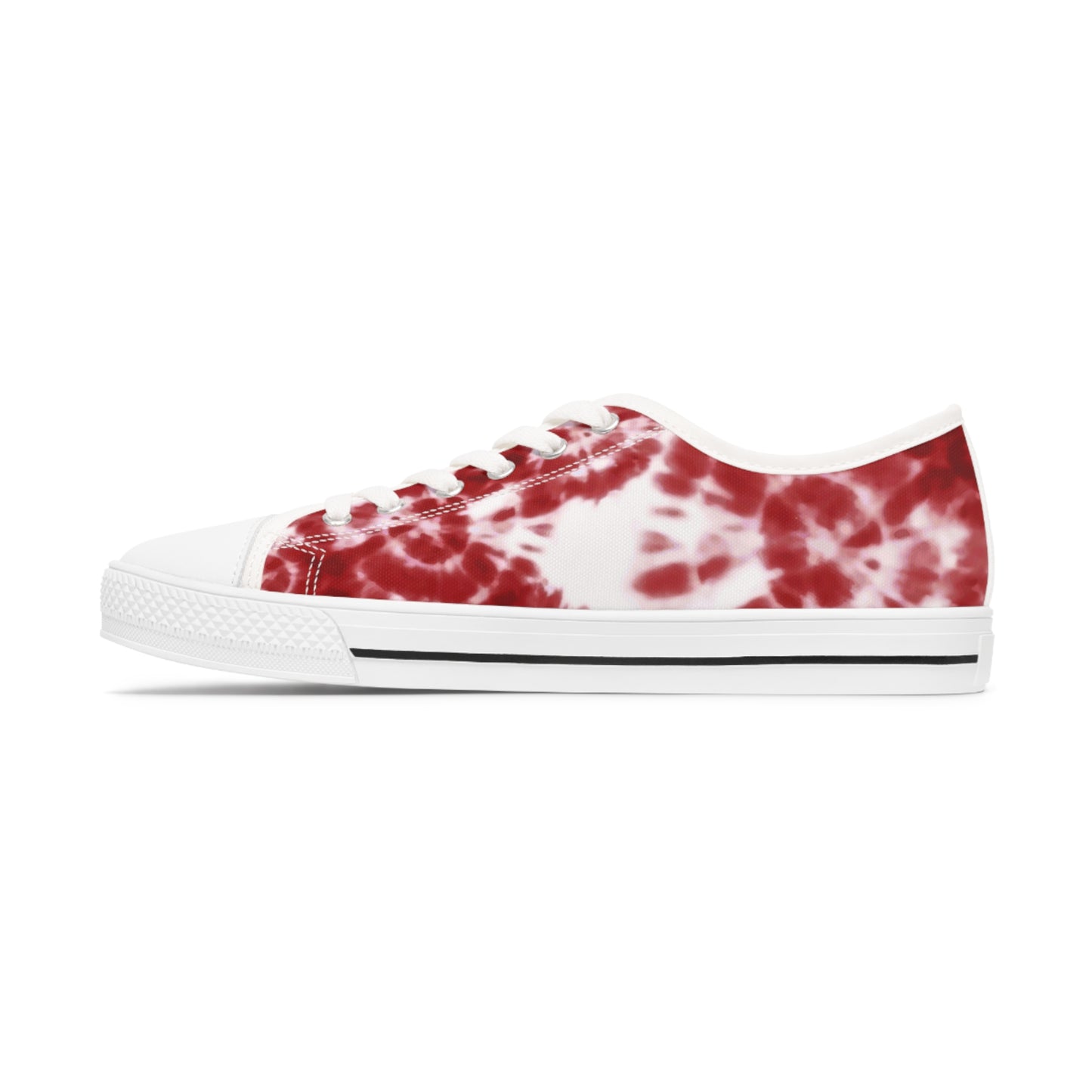 Women's Low Top Shibori Sneakers in Fiery Red