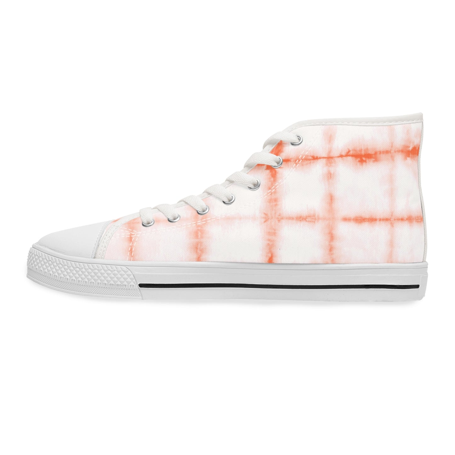 Women's Shibori High Top Sneakers in Peach Pink