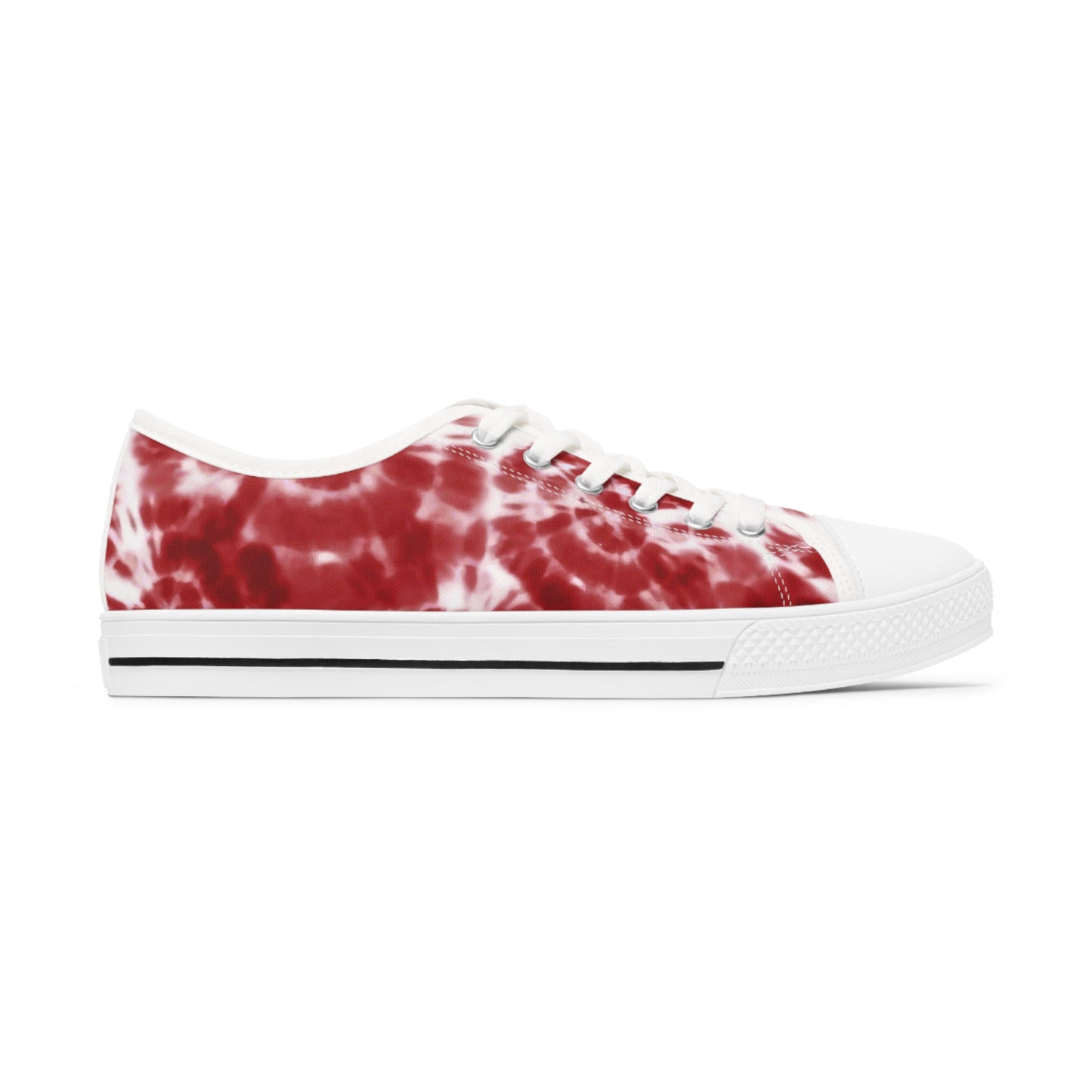 Women's Low Top Shibori Sneakers in Fiery Red