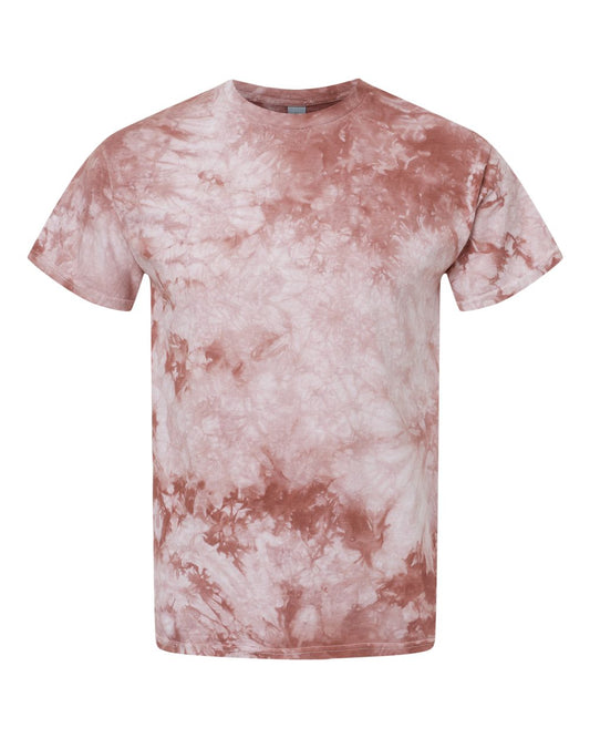 Unisex Crystal Tie Dye Shirt in Copper