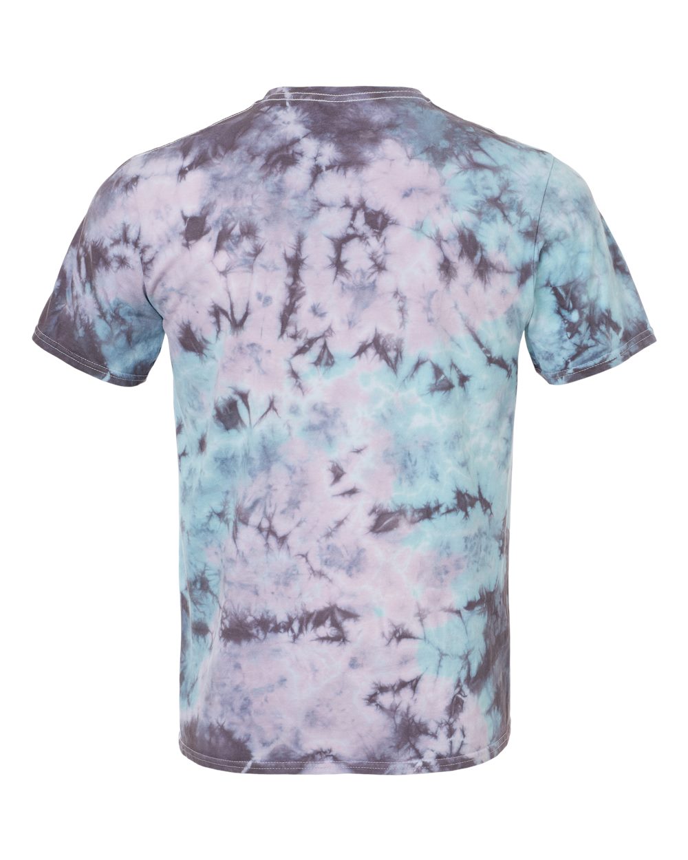 Unisex Over-Dyed Crinkle Tie-Dyed T-Shirt in Tranquil Blue and Digital Lavender