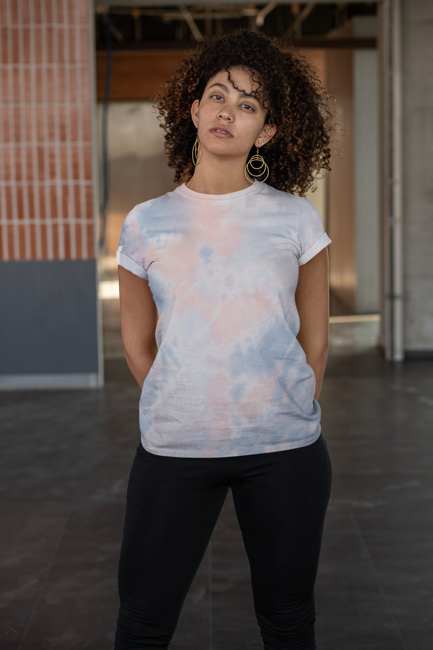 Unisex Dream Tie-Dyed T-Shirt in Coral